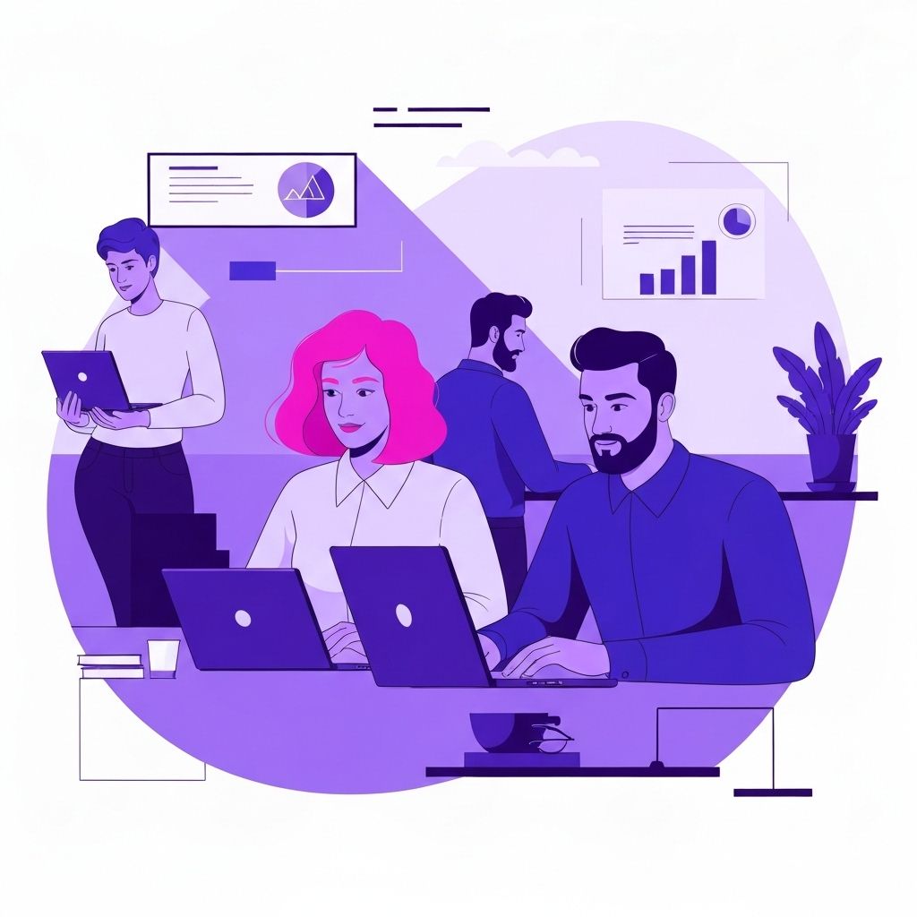 Team collaboration illustration